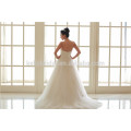 El último vestido de boda blanco tradicional de calidad superior del vestido de bola del nickline del amor